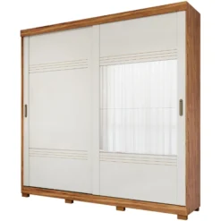 Guarda-roupa Blumenau Cinamomo Off White Espelho