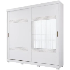 Guarda-roupa Blumenau Branco Espelho